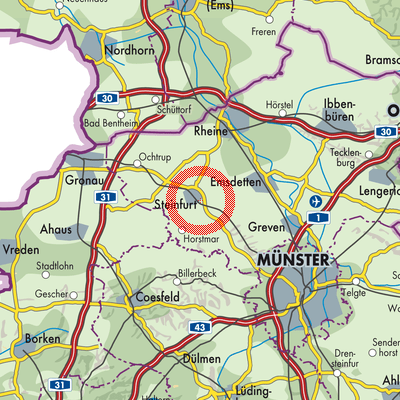 Landkarte Steinfurt