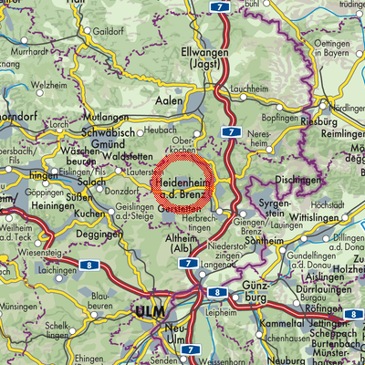Landkarte Steinheim am Albuch