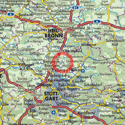 Landkarte Steinheim an der Murr