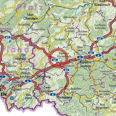 Landkarte Steinwenden