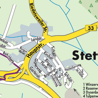Stadtplan Stetten