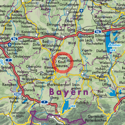 Landkarte Stöttwang
