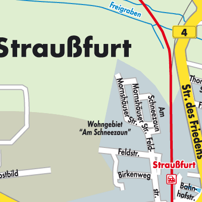 Stadtplan Straußfurt