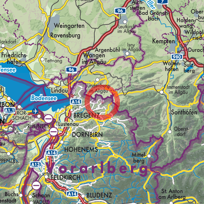 Landkarte Gemeinde Sulzberg