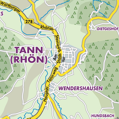 Übersichtsplan Tann (Rhön)