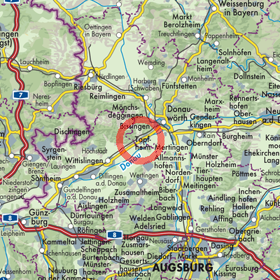 Landkarte Tapfheim