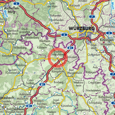 Landkarte Tauberbischofsheim