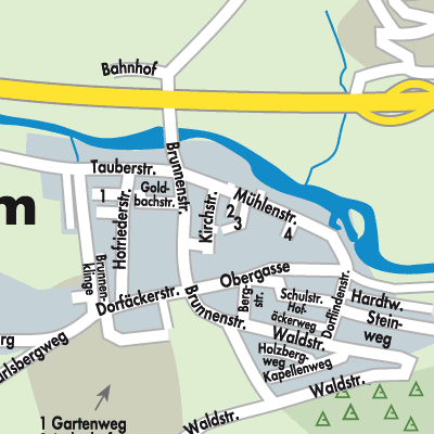Stadtplan Tauberrettersheim
