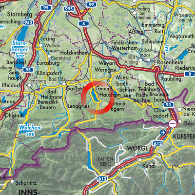 Landkarte Tegernsee