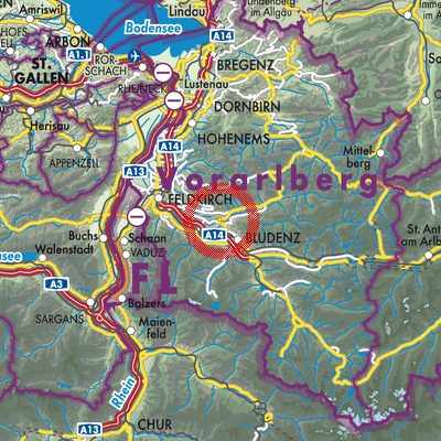 Landkarte Gemeinde Thüringen