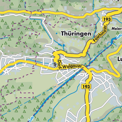 Übersichtsplan Gemeinde Thüringen