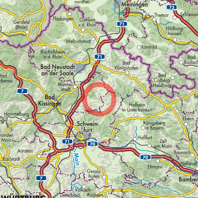 Landkarte Thundorf i.UFr.
