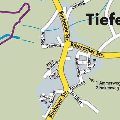 Stadtplan Tiefenbach