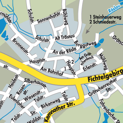 Stadtplan Tröstau
