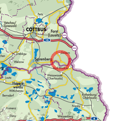 Landkarte Tschernitz