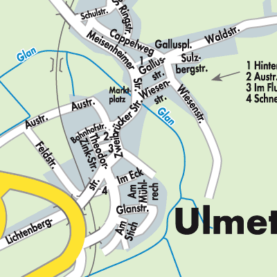 Stadtplan Ulmet