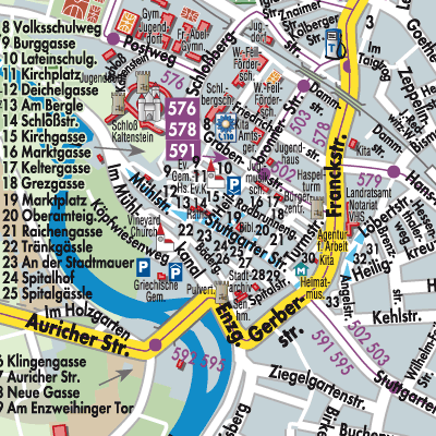 Stadtplan Vaihingen an der Enz