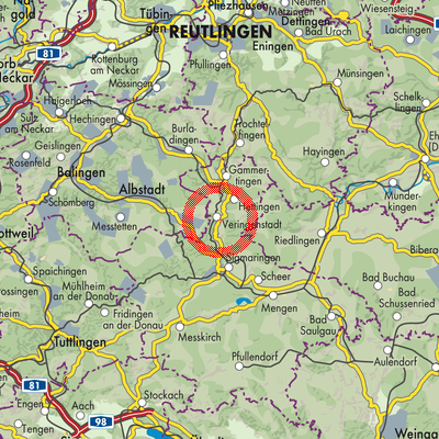Landkarte Veringenstadt