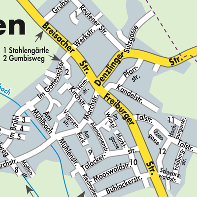Stadtplan Vörstetten