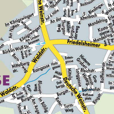 Stadtplan Wachenheim an der Weinstraße