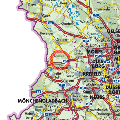 Landkarte Wachtendonk