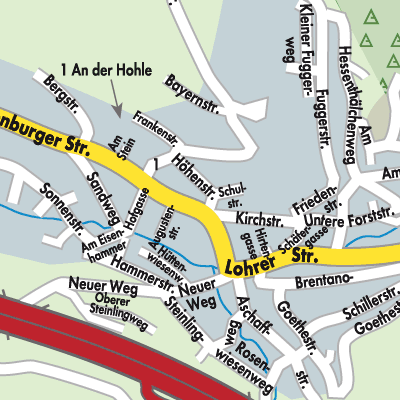 Stadtplan Waldaschaff