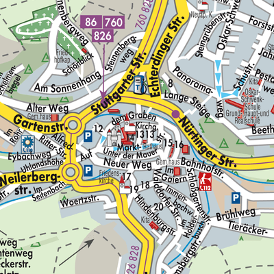 Stadtplan Waldenbuch