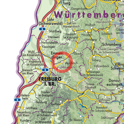 Landkarte Waldkirch
