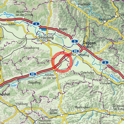 Landkarte Wallersdorf