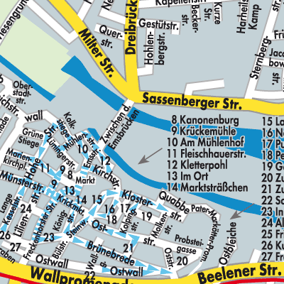 Stadtplan Warendorf