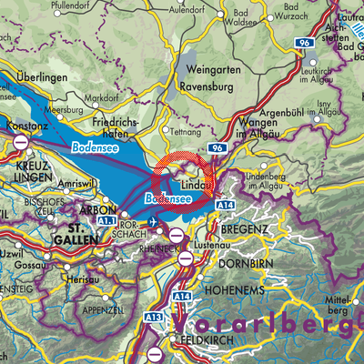 Landkarte Wasserburg (Bodensee)