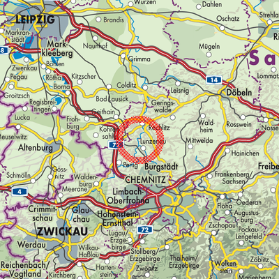 Landkarte Wechselburg