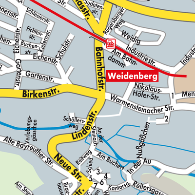 Stadtplan Weidenberg