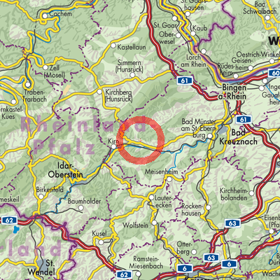 Landkarte Weiler bei Monzingen
