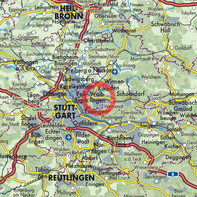 Landkarte Weinstadt