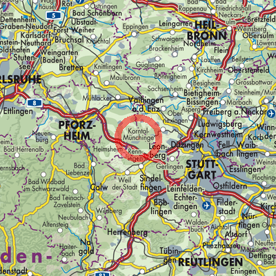 Landkarte Weissach