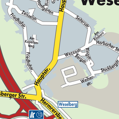 Stadtplan Weselberg