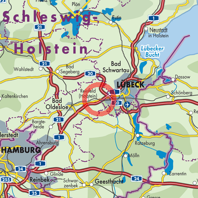 Landkarte Wesenberg