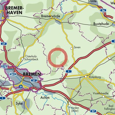 Landkarte Westertimke