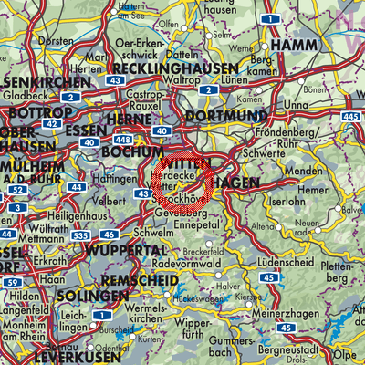 Landkarte Wetter (Ruhr)