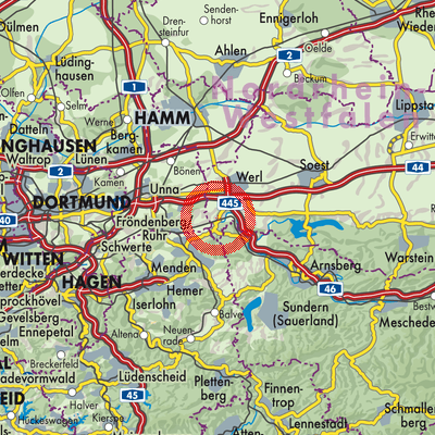 Landkarte Wickede (Ruhr)