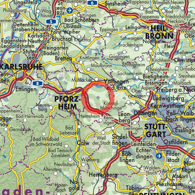 Landkarte Wiernsheim