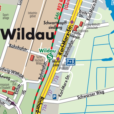 Stadtplan Wildau