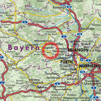 Landkarte Wilhelmsdorf
