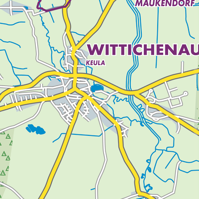 Übersichtsplan Wittichenau - Kulow
