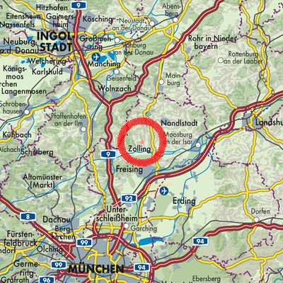 Landkarte Wolfersdorf