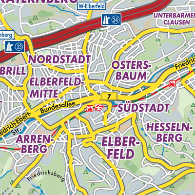 Übersichtsplan Wuppertal
