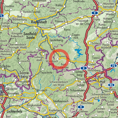 Landkarte Wurzbach