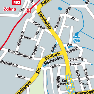 Stadtplan Zahna-Elster