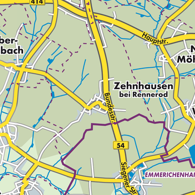 Übersichtsplan Zehnhausen bei Rennerod